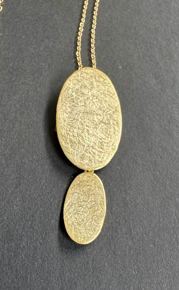 Anhänger in Ovalerform 2 teilig  925er Silber vergoldet